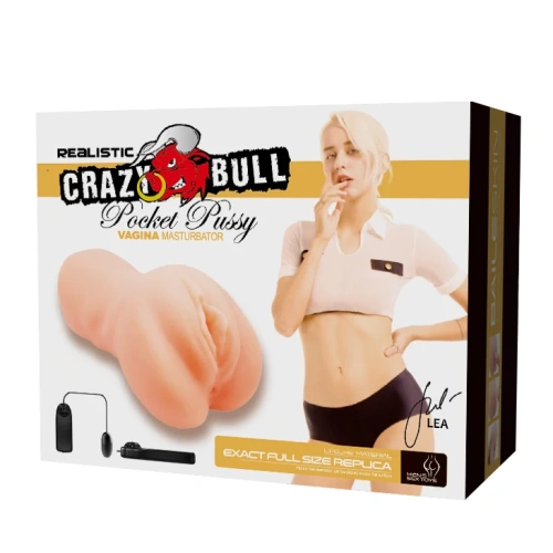 LyBaile Crazy Bull Lea - Мастурбатор с вибропулей, 16х8.5 см (телесный)